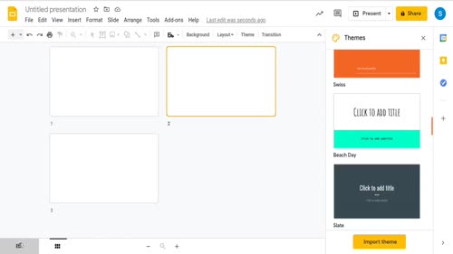 Ориентиране в Slides