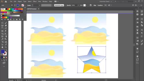 Clipping mask (вмъкване на обект в друг обект)