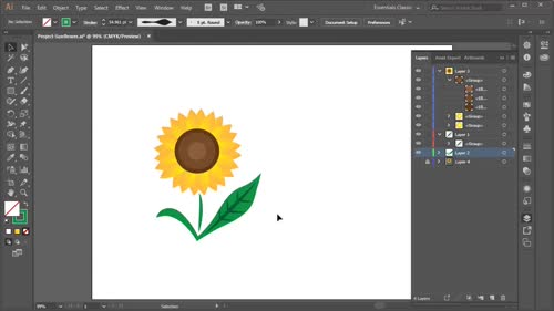 Илюстрация от готови елементи (Упражнение)