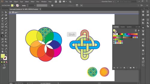 Оцветяване с Live Paint Bucket