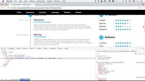 Решение (Част 1): Интерактивен Scrollbar