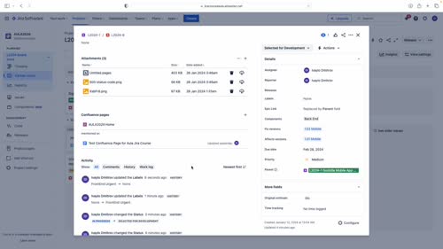 История на промените в Jira тикетите