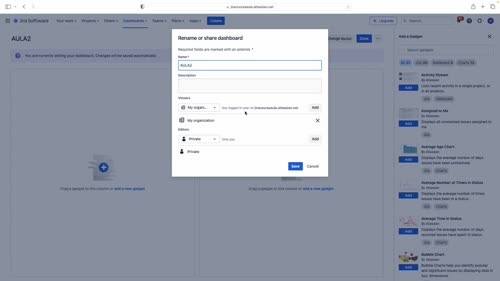Настройки на достъп за преглед и конфигурация на Dashboards