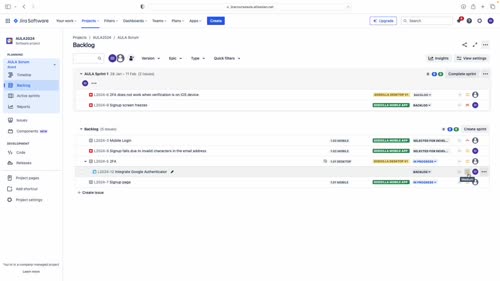 Основни елементи на Boards в Jira