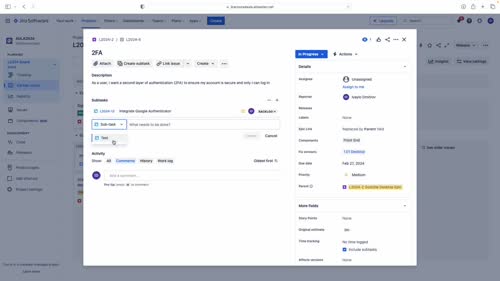 Създаване на подзадачи (Sub-tasks)