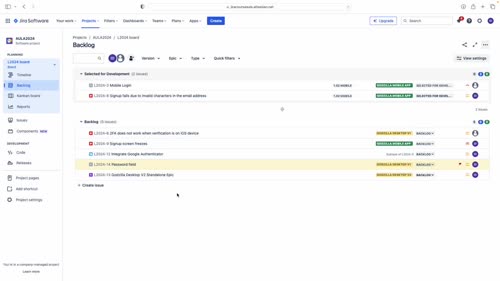 Управление и настройки на Backlog