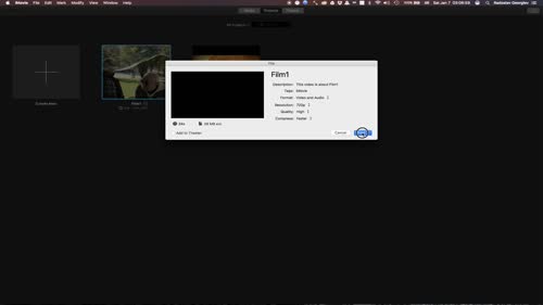 Редактиране на видео в iMovie