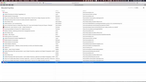 Запомняне на страници - Safari Bookmarks
