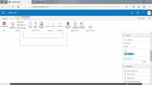 Общи настройки на класически web part