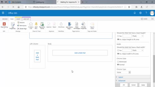 Създаване на класическа страница – Web part page