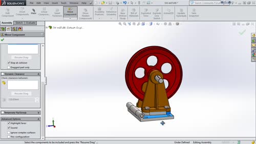 Проверка за колизии между движещи се компоненти в механизми (Collision Detection)