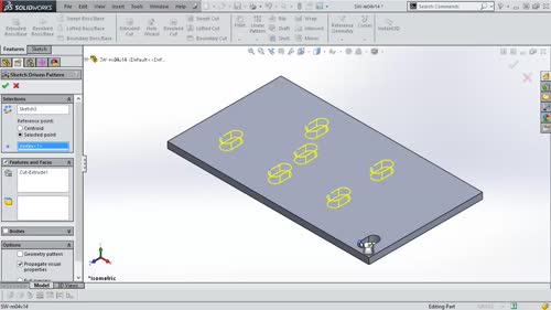 Размножаване на градивни елементи по скица (Sketch Driven Pattern)