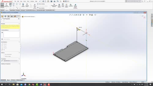 Отваряне на 3D скица върху избран план