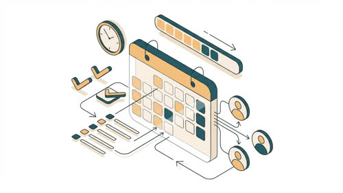 Календар. Свързване със задачи и контакти.