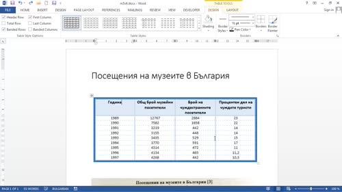 Бързо ръчно форматиране на таблици