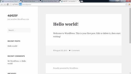 Инсталация на Wordpress на вашия компютър. Bitnami