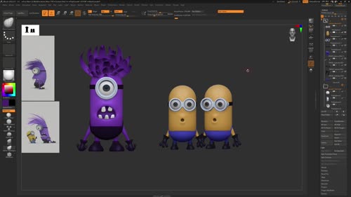 Оцветяване на втория герой с Polypaint